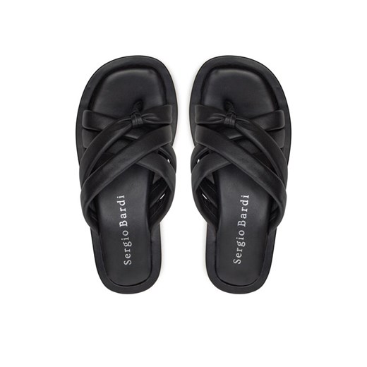 Sergio Bardi Japonki DELL-CHV-AC-01SB Czarny ze sklepu MODIVO w kategorii Klapki damskie - zdjęcie 187653230