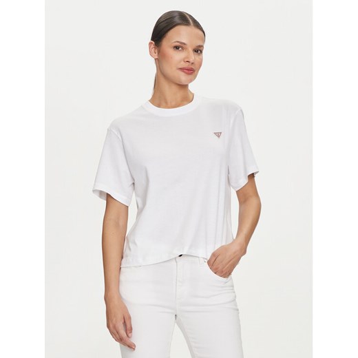 Guess Jeans T-Shirt W4YI05 K8HM0 Biały Regular Fit ze sklepu MODIVO w kategorii Bluzki damskie - zdjęcie 187653351