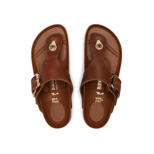 Birkenstock Japonki Gizeh Big Buckle 1018785 Brązowy ze sklepu MODIVO w kategorii Klapki damskie - zdjęcie 187653532