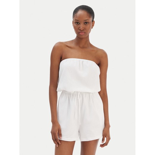 Seafolly Kombinezon Crinkle 55537-PS Biały Regular Fit ze sklepu MODIVO w kategorii Kombinezony damskie - zdjęcie 187653793