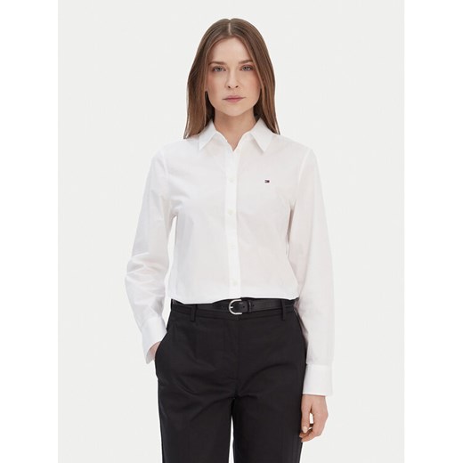 Tommy Hilfiger Koszula WW0WW43577 Biały Regular Fit ze sklepu MODIVO w kategorii Koszule damskie - zdjęcie 187653803