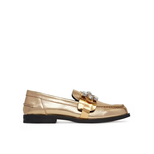 Eva Minge Loafersy AMARYLLIS-V1792B-315 Złoty ze sklepu MODIVO w kategorii Lordsy damskie - zdjęcie 187653883