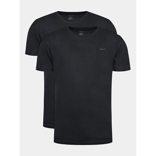 Gant Komplet t-shirtów C-Neck 2 Pack 900002008 Czarny Regular Fit ze sklepu MODIVO w kategorii T-shirty męskie - zdjęcie 187653992