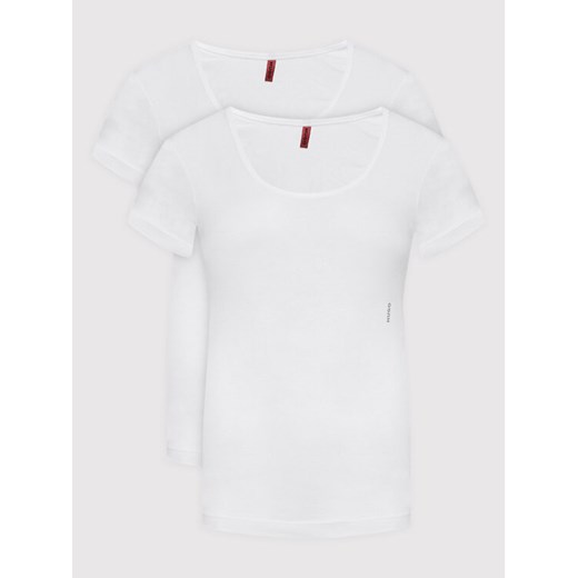 HUGO Komplet t-shirtów Twin 50469660 Biały Regular Fit ze sklepu MODIVO w kategorii Bluzki damskie - zdjęcie 187654043