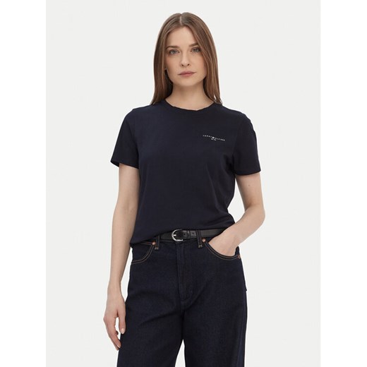 Tommy Hilfiger T-Shirt 1985 WW0WW37877 Granatowy Regular Fit ze sklepu MODIVO w kategorii Bluzki damskie - zdjęcie 187654062