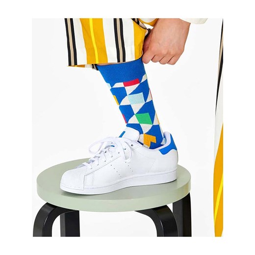 Happy Socks Skarpety &quot;Cubes&quot; w kolorze niebieskim Happy Socks 36-40 promocyjna cena Limango Polska