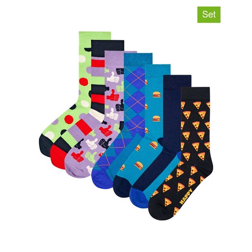 Happy Socks 7-częściowy zestaw prezentowy w różnych kolorach Happy Socks 41-46 Limango Polska okazja