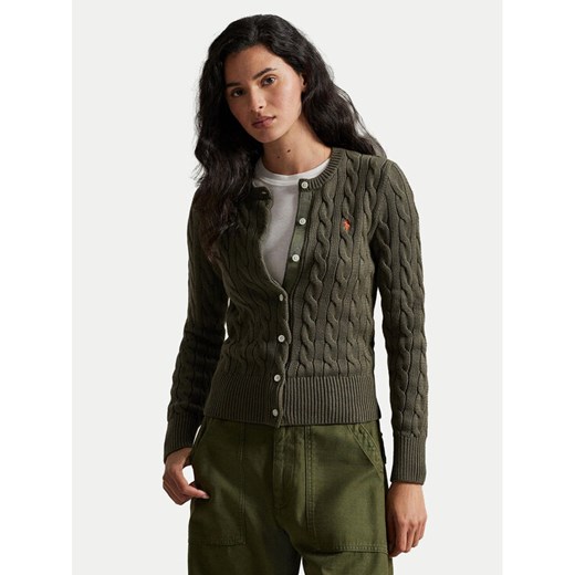 Polo Ralph Lauren Kardigan 211971868500 Zielony Slim Fit ze sklepu MODIVO w kategorii Swetry damskie - zdjęcie 187661212
