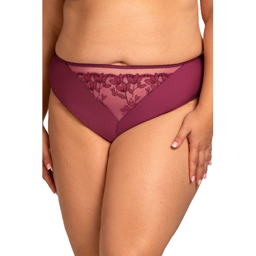 Nessa Nel N01 figi klasyczne z koronkowymi wstawkami burgund ze sklepu kontri.pl w kategorii Majtki damskie - zdjęcie 187661982