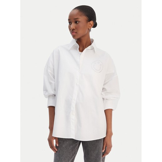 HUGO Koszula Edafne 50555625 Szary Regular Fit ze sklepu MODIVO w kategorii Koszule damskie - zdjęcie 187662912