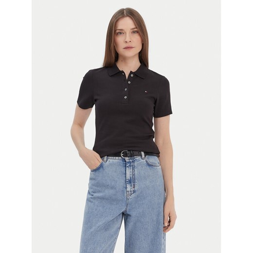 Tommy Hilfiger Polo 1985 WW0WW42047 Czarny Slim Fit ze sklepu MODIVO w kategorii Bluzki damskie - zdjęcie 187662934
