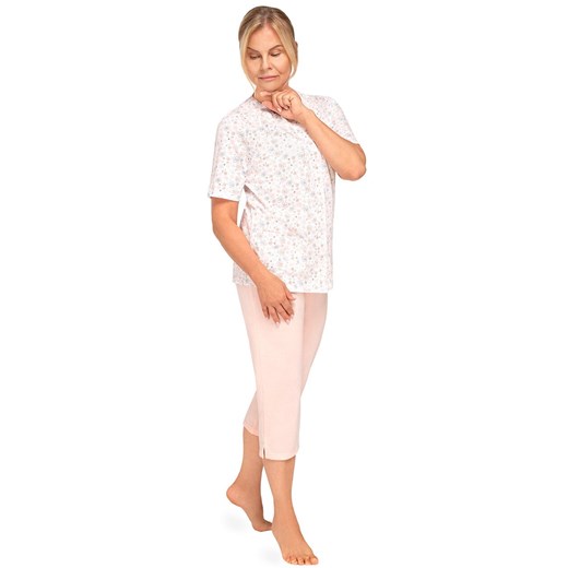 Bawełnian piżama damska dwuczęściowa Maria I 200 33, Kolor ecru-beżowy, Rozmiar M, MARTEL ze sklepu Primodo w kategorii Piżamy damskie - zdjęcie 187663262