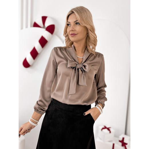 bluzka reggio brązowa m/38 ze sklepu UBRA w kategorii Bluzki damskie - zdjęcie 187663454