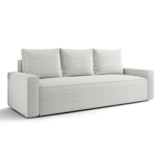 Biała sofa rozkładana boucle z pojemnikiem T7-A72 ze sklepu Edinos.pl w kategorii Sofy i kanapy - zdjęcie 187663622