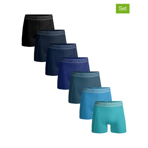 Muchachomalo Bokserki (7 par) w kolorze niebieskim, granatowym i czarnym ze sklepu Limango Polska w kategorii Majtki męskie - zdjęcie 187664803