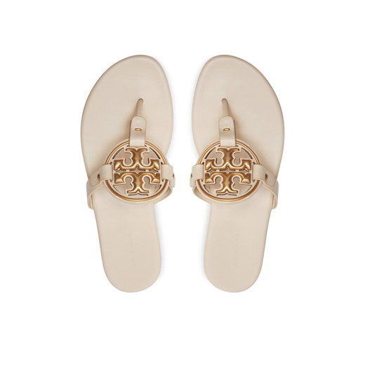 Tory Burch Japonki Miller 136593 Écru ze sklepu MODIVO w kategorii Klapki damskie - zdjęcie 187664983