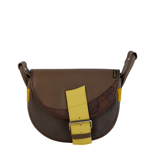 brązowo żółta damska torebka listonoszka skórzana na ramię Freshman M ze sklepu Słoń Torbalski w kategorii Listonoszki - zdjęcie 187665493