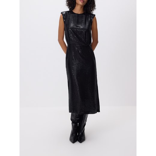 Reserved - Sukienka midi z cekinami - czarny ze sklepu Reserved w kategorii Sukienki - zdjęcie 187666000