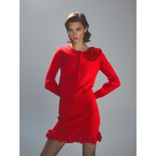 Reserved - Spódnica z ozdobną aplikacją - czerwony ze sklepu Reserved w kategorii Spódnice - zdjęcie 187666083