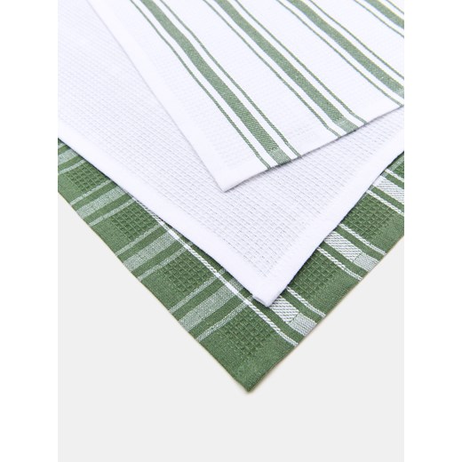 Sinsay - Ścierki kuchenne 3 pack - zielony Sinsay One Size Sinsay