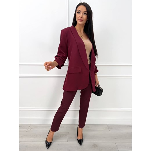 Burgundowe Cygaretki Damskie Modnakiecka.pl 38 ModnaKiecka.pl