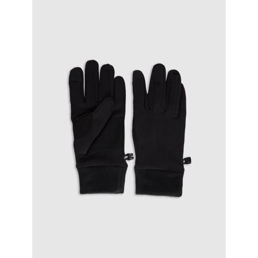 Rękawiczki dzianinowe Touch Screen uniseks 4F 4FWMM00AGLOU126 - czarne ze sklepu Sportstylestory.com w kategorii Rękawiczki męskie - zdjęcie 187667770