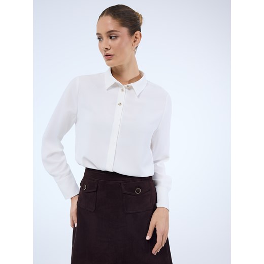 Mohito - Koszula regular fit - kremowy ze sklepu Mohito w kategorii Koszule damskie - zdjęcie 187669021