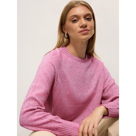 Mohito - Rożowy sweter z domieszką wełny - różowy Mohito M Mohito