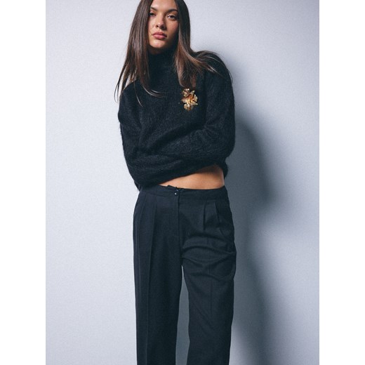 Mohito - Sweter z wełną i moherem - czarny ze sklepu Mohito w kategorii Swetry damskie - zdjęcie 187669191