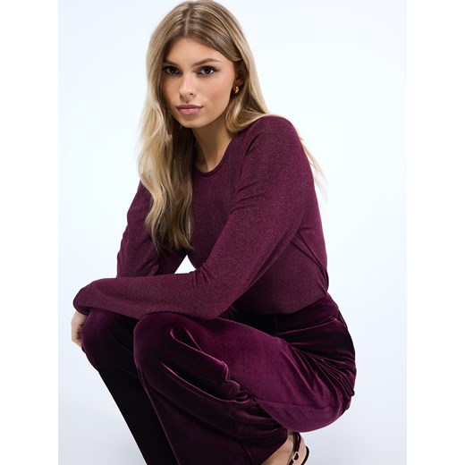 Mohito - Bluzka z metaliczną nitką - kasztanowy ze sklepu Mohito w kategorii Bluzki damskie - zdjęcie 187669294