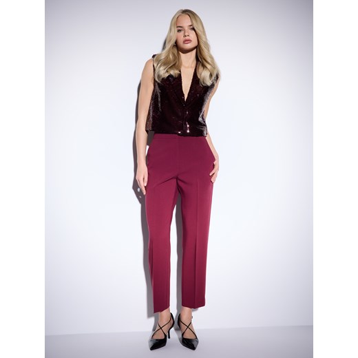 Mohito - Spodnie z prostą nogawką - kasztanowy Mohito 34 Mohito