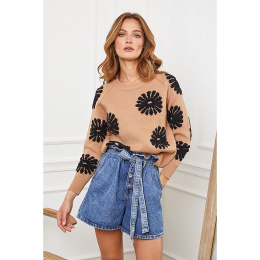 Joséfine Sweter &quot;Banshee&quot; w kolorze czarno-karmelowym ze sklepu Limango Polska w kategorii Swetry damskie - zdjęcie 187669970