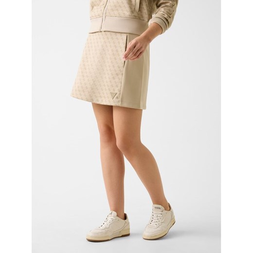 Guess Spódnica dresowa V6RD04 K2042 Beżowy Classic Fit ze sklepu MODIVO w kategorii Spódnice - zdjęcie 187670212