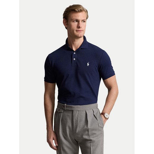Polo Ralph Lauren Polo 710941439003 Granatowy Custom Slim Fit ze sklepu MODIVO w kategorii T-shirty męskie - zdjęcie 187670224