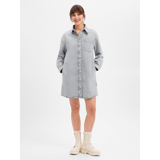 Marc O'Polo Denim Dżinsowa sukienka damska Kobiety Bawełna jasny szary jednolity ze sklepu vangraaf w kategorii Sukienki - zdjęcie 187670571