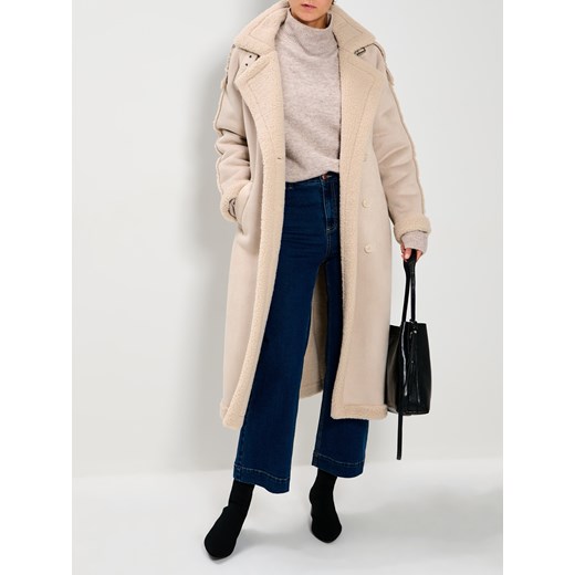 Sinsay - Golf basic - beżowy Sinsay XS Sinsay