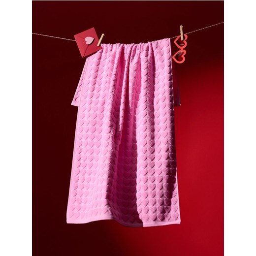 Sinsay - Ręcznik w serca - różowy ze sklepu Sinsay w kategorii Ręczniki - zdjęcie 187671361