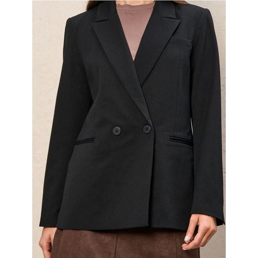 Sinsay - Marynarka z domieszką wiskozy - czarny Sinsay M Sinsay