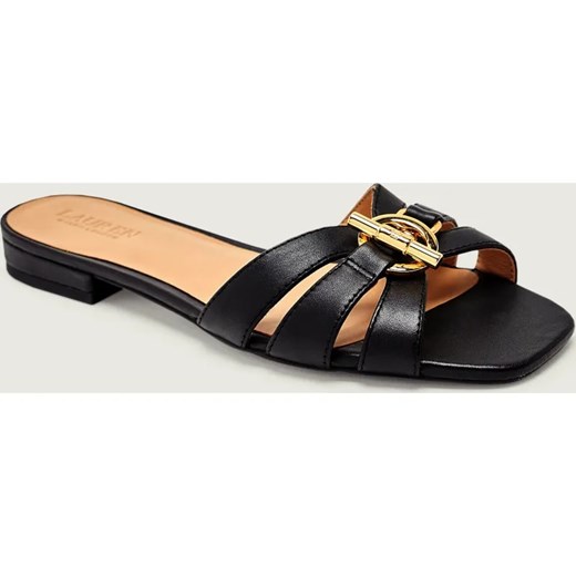 LAUREN RALPH LAUREN Skórzane klapki BLAIKE ze sklepu Gomez Fashion Store w kategorii Klapki damskie - zdjęcie 187672583