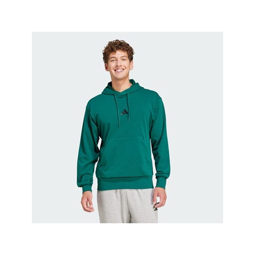 adidas Bluza Essentials Feel Cozy JE3841 Zielony Regular Fit ze sklepu MODIVO w kategorii Bluzy męskie - zdjęcie 187673291