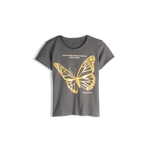 GATE Bawełniana koszulka z nadrukiem 5Y ze sklepu gateshop w kategorii Bluzki dziewczęce - zdjęcie 187674272