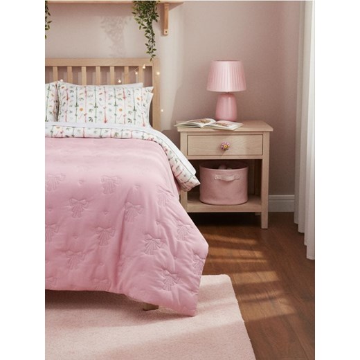 Sinsay - Narzuta na łóżko w pikowane kokardy - różowy ze sklepu Sinsay w kategorii Narzuty i kapy - zdjęcie 187674702