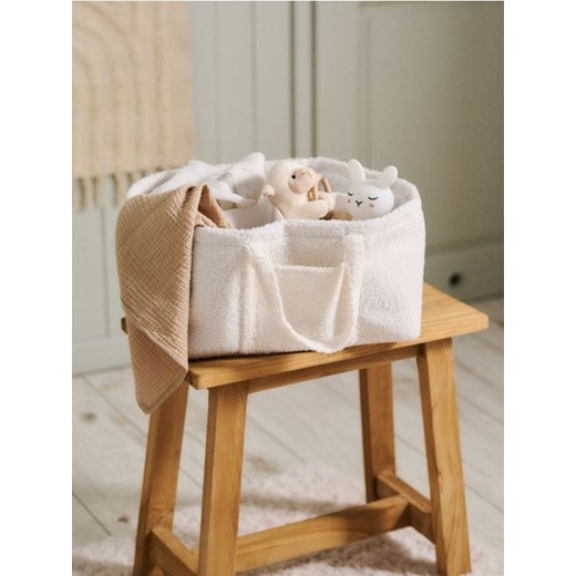 Sinsay - Organizer z pluszowym wykończeniem i uchwytami - kremowy ze sklepu Sinsay w kategorii Kosze i pudełka na zabawki - zdjęcie 187674724