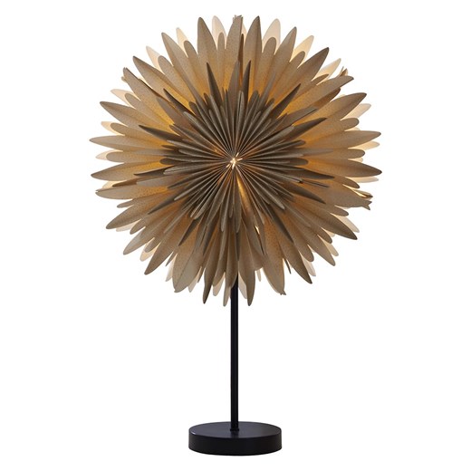 STAR Trading Lampa stołowa &quot;Winter&quot; w kolorze beżowym - wys. 62 x Ø 40 cm ze sklepu Limango Polska w kategorii Oświetlenie - zdjęcie 187674791