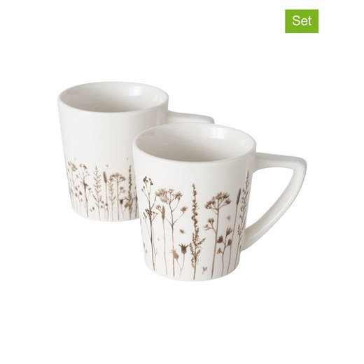 Boltze Kubki (2 szt.) &quot;Kamina&quot; w kolorze biało-jasnobrązowym - 300 ml ze sklepu Limango Polska w kategorii Naczynia - zdjęcie 187674794