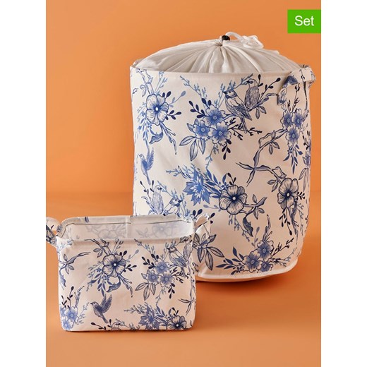 BELLA MAISON Kosze (2 szt.) w kolorze niebiesko-białym ze sklepu Limango Polska w kategorii Pojemniki kuchenne - zdjęcie 187674961