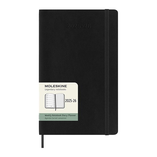 Moleskine Planer tygodniowy &quot;2025-26&quot; w kolorze czarnym - 21 x 13 cm ze sklepu Limango Polska w kategorii Akcesoria biurowe - zdjęcie 187675150