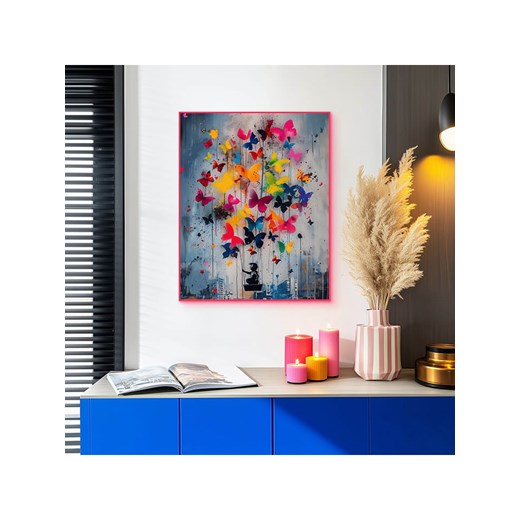 Orangewallz Druk artystyczny &quot;Bright Butterflies&quot; w ramce ze sklepu Limango Polska w kategorii Obrazy - zdjęcie 187676364