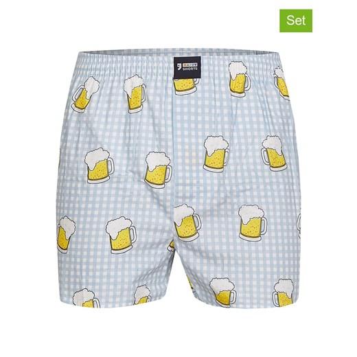 Happy Shorts Bokserki (3 pary) w kolorze granatowo-błękitnym ze sklepu Limango Polska w kategorii Majtki męskie - zdjęcie 187676411