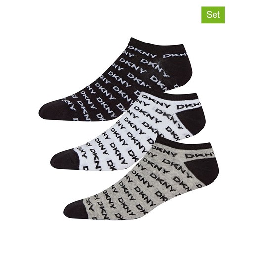 DKNY Skarpety (3 pary) w kolorze szaro-biało-czarnym ze sklepu Limango Polska w kategorii Skarpetki męskie - zdjęcie 187676431